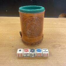 Juego de póquer de copa tradicional mexicana cubilete cuero mecanizado segunda mano  Embacar hacia Argentina