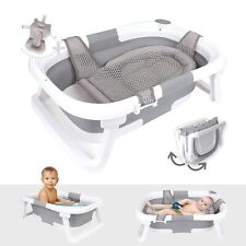 Foldable Infant Baby Bath Tub Collapsible Newborn Saftey Portable Shower Bathtub, used for sale  Shipping to South Africa