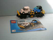 Brugt, Lego City Train #7939 Flat Wagon with 2 CARS!!! til salg  Sendes til Denmark