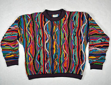 VTG COOGI Sweater Large 100% Mercerized Cotton 90s 3D Knit Chunky Biggie Cosby for sale  Shipping to South Africa