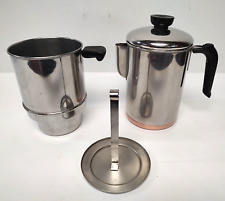 Used, Revere Ware 1801 Copper Clad Bottom Coffee Drip-O-Later  Vintage COMPLETE  for sale  Shipping to South Africa