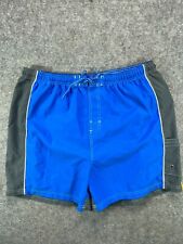 Pantalones cortos de baño Sand N Sun para hombre XL azul amarillo a rayas malla forrada tabla china, usado segunda mano  Embacar hacia Argentina