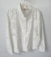 Camisa/jaqueta Focus branca mistura de algodão flocado manga longa botão frontal *Tamanho M* comprar usado  Enviando para Brazil