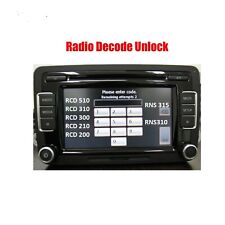 Volkswagen RNS-510 RNS315 Código de Rádio Desbloqueio Códigos Estéreo PIN | Serviço Rápido comprar usado  Enviando para Brazil