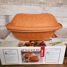 Römertopf Ceramic Clay Roaster Casserole Oven Dish Large VTG German Healthy Cook, used for sale  Shipping to South Africa