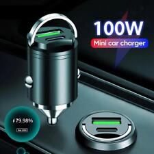 Mini carregador de carro 30/100W carregamento rápido anel de tração invisível PD QC3.0 USB tipo S2 comprar usado  Enviando para Brazil