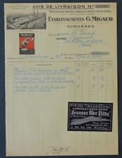 1934 invoice tole d'occasion  Expédié en Belgium