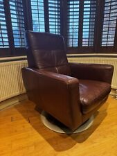 dfs brown leather armchair for sale  ISLEWORTH