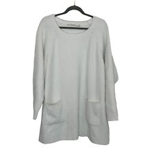 Soft Surroundings Chenille Sweater Tunic Top Size 2X Ivory Pockets Casual Cozy for sale  Shipping to South Africa