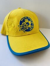 Vintage MACCABI Tel Aviv Soccer FC Adult Adjustable Yellow-Blue Hat Cap for sale  Orange