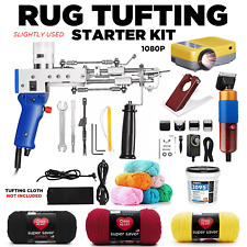 Rug Tufting Kit w Gun, Yarn, Clippers/Trimmer, Carpet Adhesive, 1080p Projector for sale  Shipping to South Africa