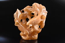 F28: Piedra japonesa jade/joyas escultura de peces ADORNOS obra de arte objeto segunda mano  Embacar hacia Argentina