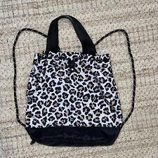 Converse Women's Black Leopard Animal Print Novelty Bucket Bag Backpack Tote for sale  Shipping to South Africa