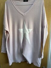 Luella Pink Cashmere Star Jumper - XL for sale  Shipping to South Africa