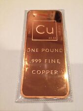 Used, 1 (One) Pound .999 Copper Bullion Bar By Unique Metals for sale  Shipping to South Africa