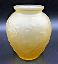 RARO! Vaso de vidro âmbar cetim art déco mel fênix consolidado Lalique Tiffin? comprar usado  Enviando para Brazil