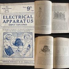 1920'S BOOK ELECTRICAL APPARATUS EXPLAINED THE MODEL ENGINEER SERIES NO 31 comprar usado  Enviando para Brazil