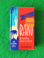 VINTAGE RANI HINDU INCENSE BOX WITH 36 INCENSE CONES for sale  Shipping to South Africa