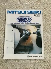 MITSUI SEIKI HU50A-5X CNC 5-AXES HORIZONTAL MACHINING CENTER SPEC. CATALOG, used for sale  Shipping to Canada
