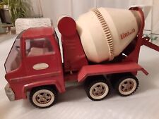 Camión vintage rojo/blanco metal Tonka 13"" largo mezclador de hormigón cemento giratorio de 13"" de colección segunda mano  Embacar hacia Mexico