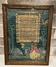 BUCKBEE BREHM ART MOTTO VTG Framed  “Married Love” Poem/Print for sale  Shipping to South Africa