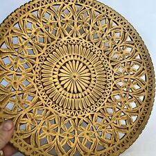 Mandela? Gold Lace Wall Plaque or Platter 12.75" Diameter Shelf430 for sale  Shipping to South Africa