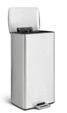 30 Litre Kitchen Pedal Bin Steel Modern Rectangular Silver Dust Bin By Habitat, used for sale  Shipping to South Africa