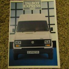 TALBOT EXPRESS 1800 Van Chassis Crew Cab Petrol Diesel UK Brochure March 1987 for sale  UK