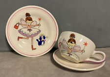 WHITTARD OF CHELSEA ESPRESSO CUP, SAUCER & SIDE PLATE FAIRY PRINCESS DESIGN for sale  Shipping to South Africa