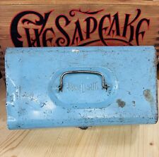 VTG Bernzomatic Metal Teal Blue Tool Tin Tackle Box Carrying Case Rare, used for sale  Shipping to South Africa