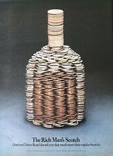 1973 CHIVAS REGAL The Rich Man's Scotch Coin Bottle Vintage IMPRESSÃO ANÚNCIO comprar usado  Enviando para Brazil