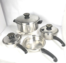 Seal O Matic 5 Ply Thermium Multiplex Stainless Steel Pot Pans 7 Pc Set USA for sale  Shipping to South Africa