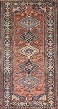 Vintage Yalameh Tribal Rug 3x6 ft. Hand-knotted Geometric Carpet for sale  Shipping to South Africa