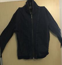 Used, Zara Men Blue Denim Shirt Jacket zip up XL for sale  LONDON