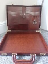 Vintage leather briefcase for sale  BIDEFORD