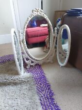 shabby chic triple dressing table mirror for sale  BANBURY
