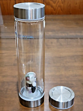 Garrafa de água de vidro SlimCrystal com pedras de cristal de emagrecimento – tampa extra, 9 1/4” de altura comprar usado  Enviando para Brazil