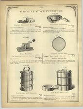 Used, 1894 PAPER AD Gas Gasoline Portable Oven End Door Tea Kettle Steamer Reservoir for sale  Shipping to Ireland