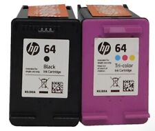 Cartuchos de tinta combo HP 64 preto e colorido genuínos comprar usado  Enviando para Brazil