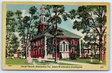 Usado, Cartão postal VA 1948 Alexandria Christ Church vista de linho Washington adorado G4 comprar usado  Enviando para Brazil