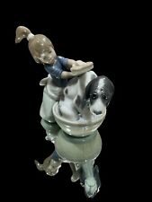 Lladro Figurine Bashful Bather # 5455  Girl Bathing Washing Dog, used for sale  Shipping to South Africa