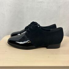 MUNRO Black Patent Suede Oxford Lace Up Loafers Size9.5 Black Androgynous Career for sale  Shipping to South Africa