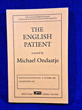 Michael Ondaatje ~ O Paciente Inglês Prova Não Corrigida 1ª Impressão 1ª Edição 1992 comprar usado  Enviando para Brazil