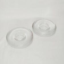 Pair of Iittala Clear Nappi Markku Salo Design Tealight Candle Holder Finland  for sale  Shipping to South Africa