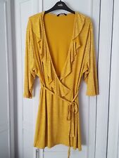 Yours Mustard Ditsy Floral Ruffle jersey Wrap Dress Size 22 ~ Limited Collection for sale  Shipping to South Africa