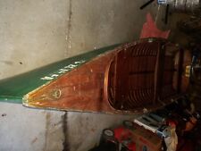 Used, Wooden Rowboat by Shell Lake, Circa 1940, 14' long by 4' beam, Wood and Canvas for sale  Grosse Pointe