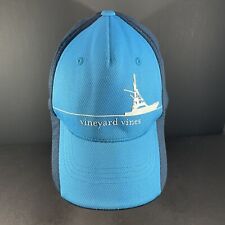 Vineyard Vines Blue Strapback Adjustable Hat Deep Sea Fishing Boat, used for sale  Shipping to South Africa