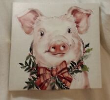 Christmas pig canvas for sale  Orlando