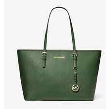 Bolso de Mano Verde MICHAEL KORS Jet Set Mediano Cuero Saffiano con Cremallera Superior n segunda mano  Embacar hacia Argentina