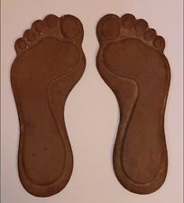 Pair Vintage Cast Iron Stepping Stones Feet Footprints Left And Right for sale  Shipping to South Africa